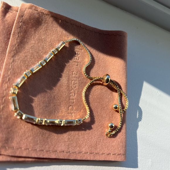 Leah Alexandra 14k Gold Vermeil Adjustable Tennis Bracelet - Picture 2 of 4